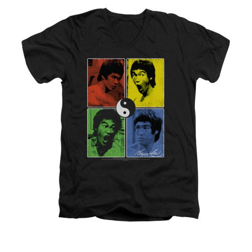 Bruce Lee V-Neck T-Shirt - Color Black