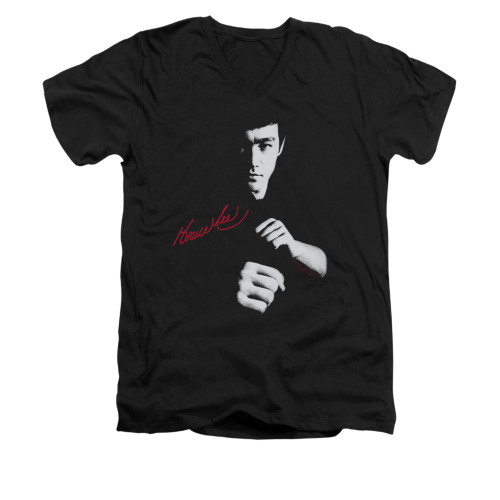 Bruce Lee V-Neck T-Shirt - The Dragon Awaits