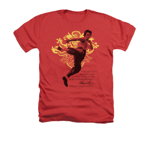 Bruce Lee Heather T-Shirt - Immortal Dragon