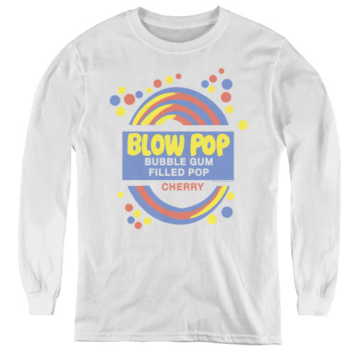 Image for Tootsie Roll Youth Long Sleeve T-Shirt - Blow Pop Label