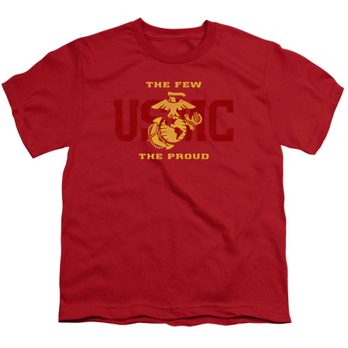 Image for U.S. Marine Corps Youth T-Shirt - Split Tag on Red