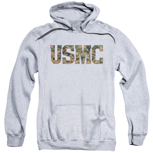 Image for U.S. Marine Corps Hoodie - USMC Camo Fill on Grey