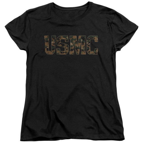 Image for U.S. Marine Corps Woman's T-Shirt - USMC Camo Fill