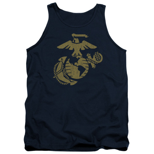 Image for U.S. Marine Corps Tank Top - Gold Emblem on Navy