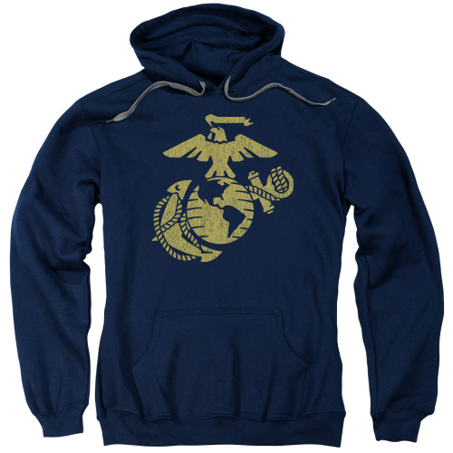 Image for U.S. Marine Corps Hoodie - Gold Emblem on Navy