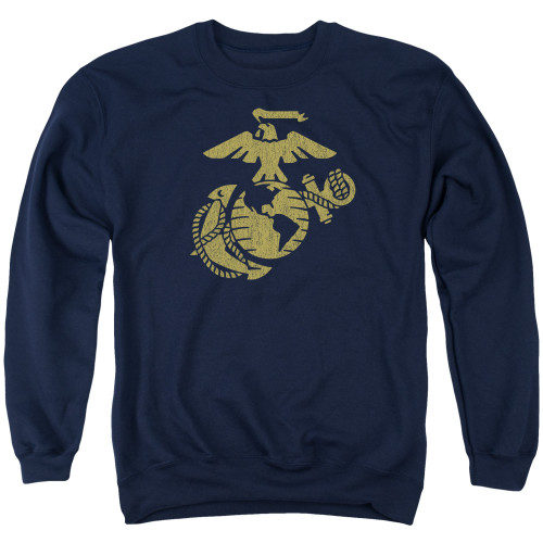 Image for U.S. Marine Corps Crewneck - Gold Emblem on Navy