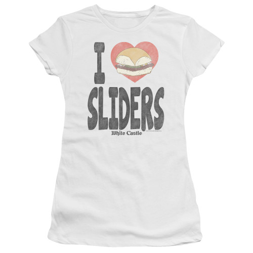 Image for White Castle Girls T-Shirt - I Heart Sliders