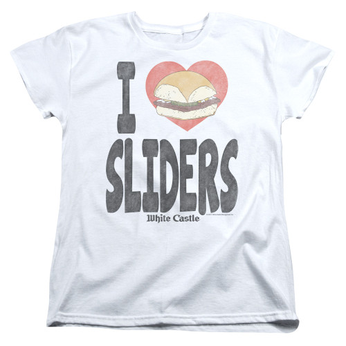 Image for White Castle Woman's T-Shirt - I Heart Sliders