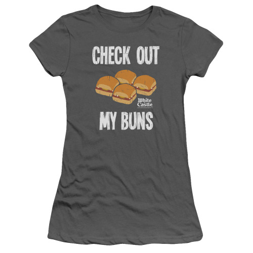 Image for White Castle Girls T-Shirt - My Buns on Charcoal