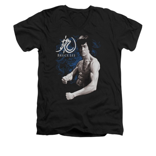 Bruce Lee V-Neck T-Shirt - Dragon Stance