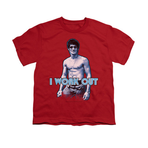 Bruce Lee Youth T-Shirt - Lee Works Out