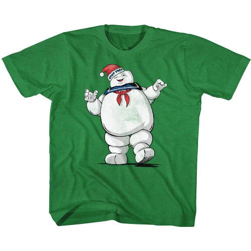 Image for The Real Ghostbusters Merry Mr. Stay Puft Youth T-Shirt