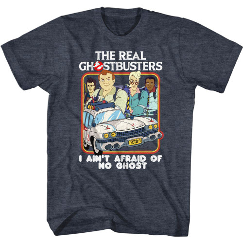 Image for The Real Ghostbusters Heather T-Shirt - Busters & Ecto1