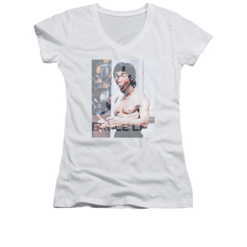 Bruce Lee Girls V Neck T-Shirt - Revving Up