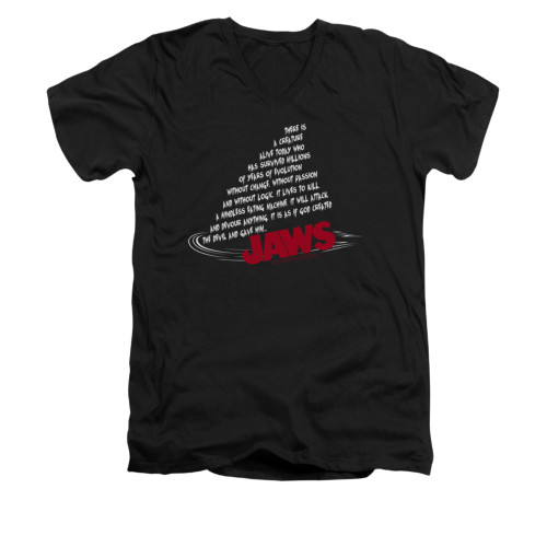 Jaws V-Neck T-Shirt - Dorsal Text