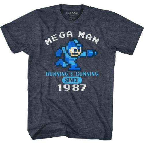 Image for Mega Man Heather T-Shirt - Run & Gun 1987