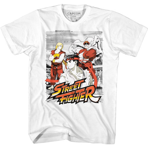Image for Street Fighter T-Shirt - Grainy Background