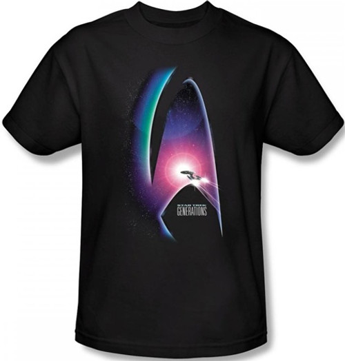 Image Closeup for Star Trek Movie T-Shirt - Generations