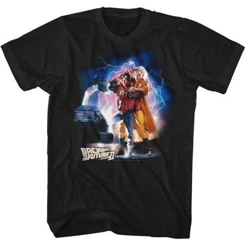 Image for Back to the Future T-Shirt - McFly Doc Car Lightning