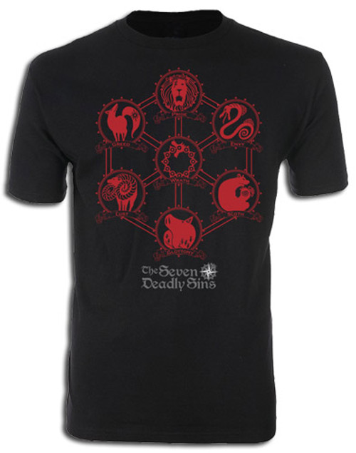 Image for The Seven Deadly Sins T-Shirt - the Seven Sins