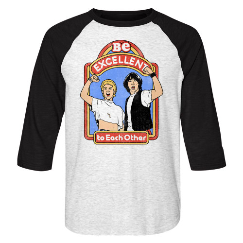 Image for Bill & Ted's Excellent Adventure 3/4 sleeve raglan - Excellent Storybook