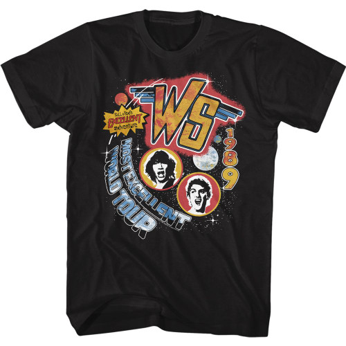 Image for Bill & Ted's Excellent Adventure T-Shirt - Most Excellent World Tour 1989