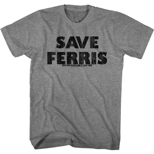 Image for Ferris Bueller's Day Off Heather T-Shirt - Save Ferris