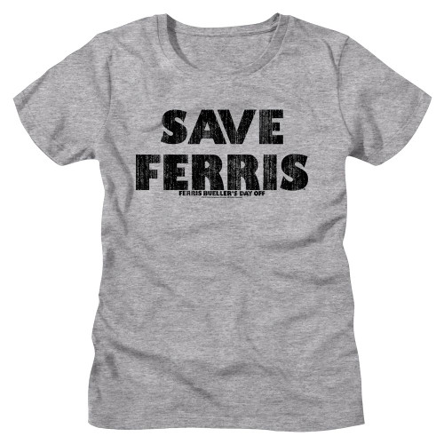 Image for Ferris Bueller's Day Off Girls (Juniors) T-Shirt - Save Ferris