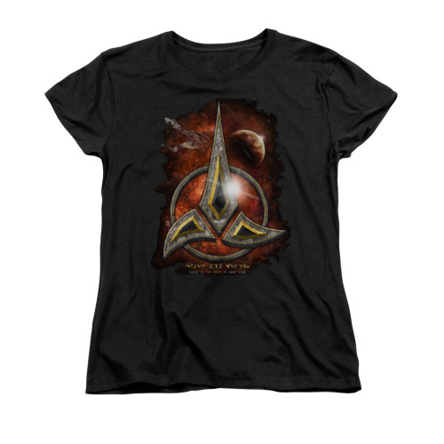 Star Trek the Next Generation Womans T-Shirt - Klingon Crest