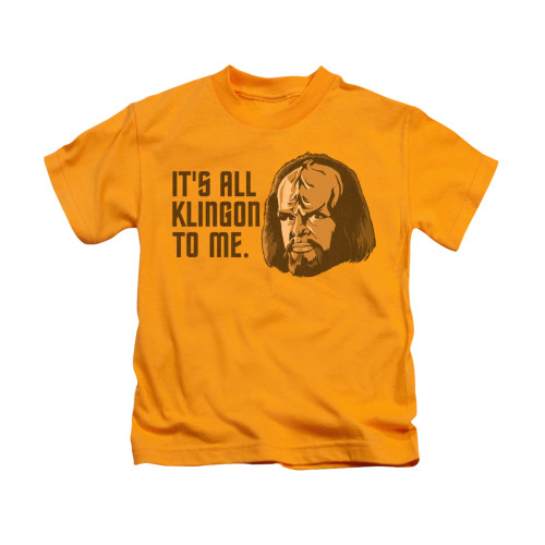 Star Trek the Next Generation Kids T-Shirt - It's All Klingon to Me