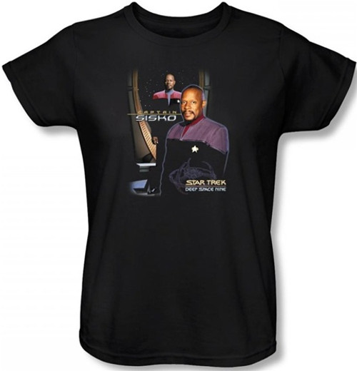 Star Trek Deep Space Nine Womans T-Shirt - Captain Sisko