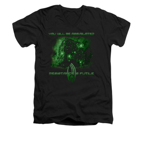 Star Trek the Next Generation V Neck T-Shirt - You Will Be Assimilated