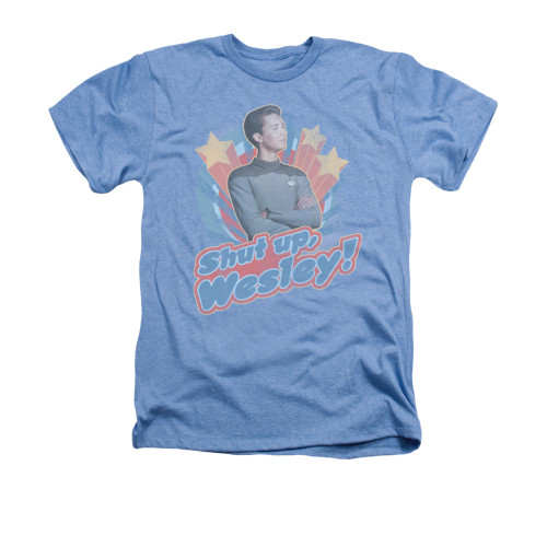 Star Trek the Next Generation Heather T-Shirt - Shut Up Wesley