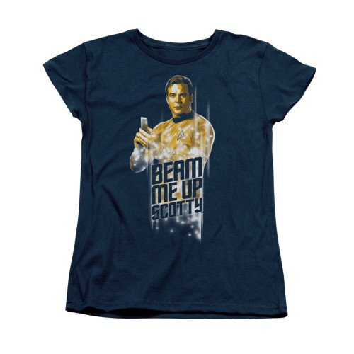 Star Trek Womans T-Shirt - Beam Me Up