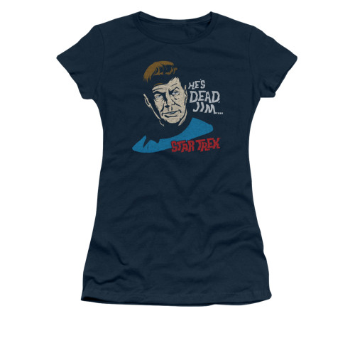 Star Trek Juniors T-Shirt - He's Dead Jim