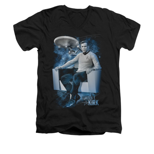 Star Trek V Neck T-Shirt - the Captains Chair