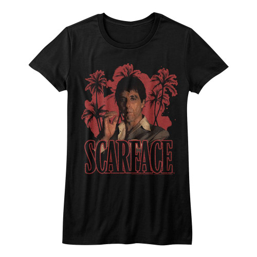 Image for Scarface Girls T-Shirt - Red Palms