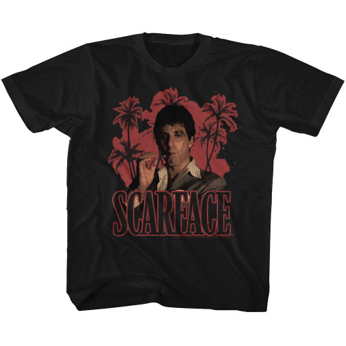 Image for Scarface Red Palms Toddler T-Shirt