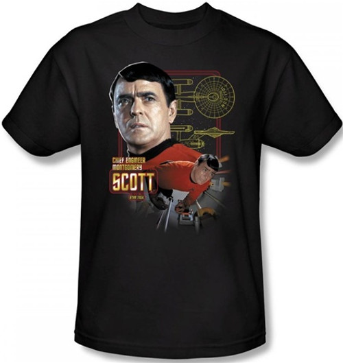 Image Closeup for Star Trek T-Shirt - Chief Engineer Scott