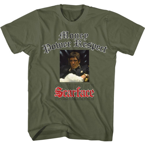 Image for Scarface T-Shirt - Tony Montana Money Power Respect