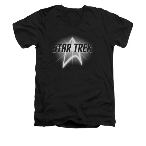 Star Trek V Neck T-Shirt - Glow Logo