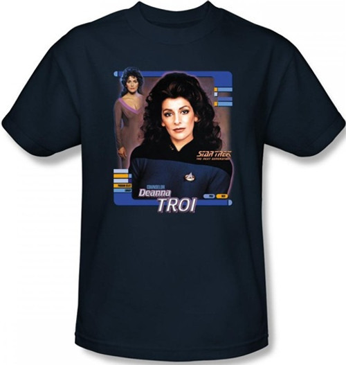 Image Closeup for Star Trek the Next Generation T-Shirt - Deanna Troi