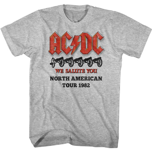 Image for AC/DC Heather T-Shirt - Cannons Salute
