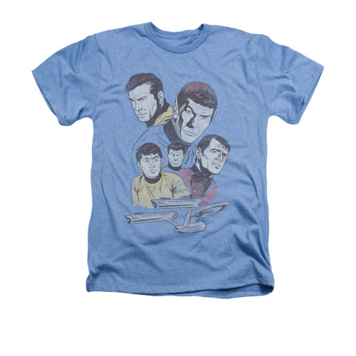 Star Trek Heather T-Shirt - Retro Animated Crew