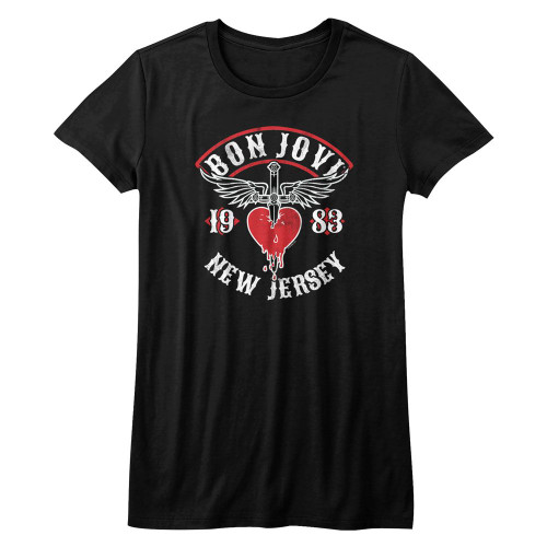 Image for Bon Jovi Girls T-Shirt - New Jersey 1983