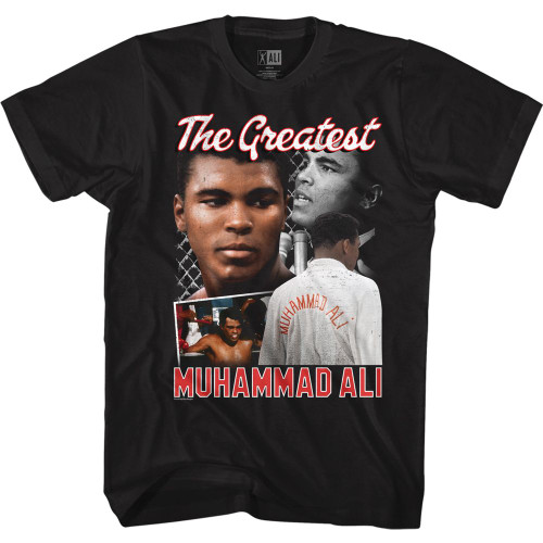 Image for Muhammad Ali T-Shirt - Ali Script Collage