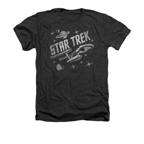 Image for Star Trek Heather T-Shirt - Through Space