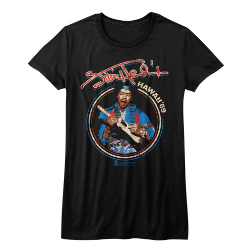 Image for Jimi Hendrix Girls T-Shirt - Hawaii '69