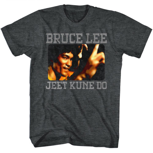 Image for Bruce Lee Jeet Kune Do Smile Heather T-Shirt