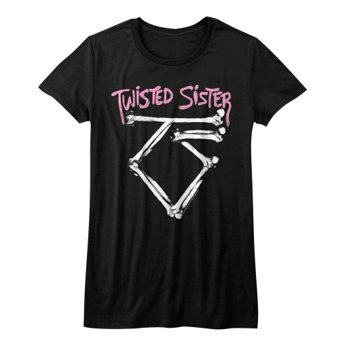 Image for Twisted Sister Girls T-Shirt - Vintage Bone Logo